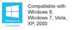 Compatible with Windows Vista, XP and 2000